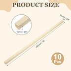 MECCANIXITY 10Pcs Wood Strips Slats, 3/8" x 3/8" x 16" Thin Wood Sticks Flat - Image 2
