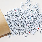 YMSDZHL Alphabet Beads A-Z 1300+Pcs Letter Beads, Acrylic 4x7mm Round Letter - Image 7