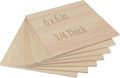 20 PCS 6x6 Inch Basswood Sheets, 1/4 Thick Unfinished Plywood Sheet, Wooden by ZEONHAK