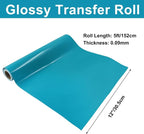 Luomorgo Teal Permanent Vinyl Roll, 1 Roll | Glossy, Waterproof Adhesive Vinyl - Image 2
