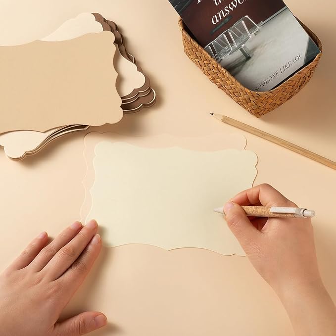 50 Pack Blank Kraft Greeting Cards, 5 Colors, 4x6IN | Thick Cardstock Paper - Image 6