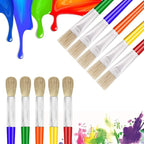 10Pcs Paint Brushes for Kids, Anezus Kids Paint Brushes Toddler Large Chubby - Image 5