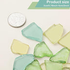 Jetec 11 oz Sea Glass for Crafts Pieces Decor Flat Frosted Sea Glass Vase - Image 4