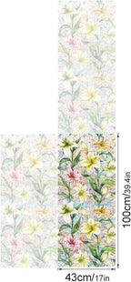 Lily Stained Glass Window Film Privacy, Rainbow Window Film Decorative Static - Image 2