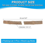 PATIKIL 4 Pcs / 20cm Wood Log Sticks, 0.6-1.2inch in Diameter Natural Driftwood - Image 2