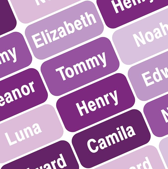 Personalized Waterproof Name Labels Press and Stick Custom Name Stick on by GILBIN