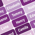 Personalized Waterproof Name Labels Press and Stick Custom Name Stick on by GILBIN