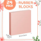 Frienda 24 Pcs 2" X 2" Rubber Carving Blocks Linoleum Blocks - Image 2
