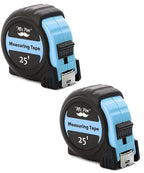 Mr. Pen- Retractable Tape Measure 25 ft, 2 Pack, Sky Blue, Easy Read | Steel by MrPen