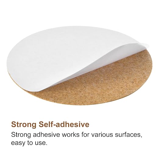 UXCELL 100 Pcs Self-Adhesive Cork Round, 3.75" x 3.75" Cork Tiles Backing Sheets - Image 4