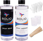 Rolio - Epoxy Resin and Hardener 32 oz Kit, Crystal Clear, UV Resistant by RolioPigments