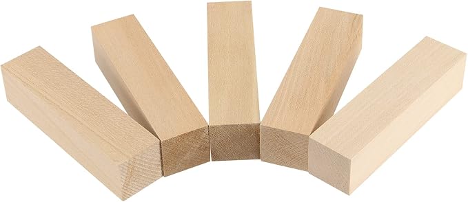 JAPCHET 24 Pieces 4 x 1 x 1 Inch Basswood Carving Blocks, Natural Wood Carving - Image 4