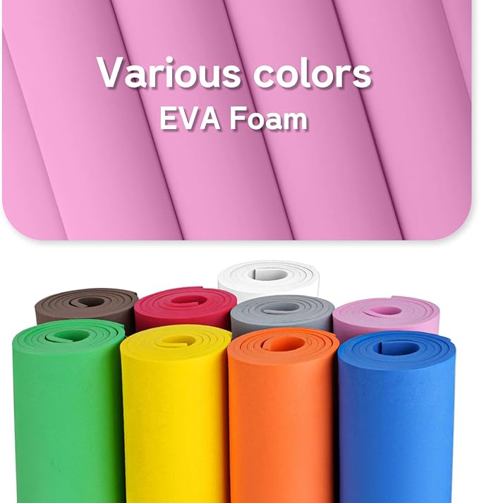 Do²ping Pink Eva Foam Sheets Roll, 10mm EVA Craft Foam 39''x13.9'' High Density - Image 6