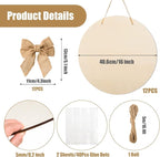 12 Pcs 16 Inch Wood Circles for Crafts Unfinished Round Wood Discs Blank Wooden - Image 2