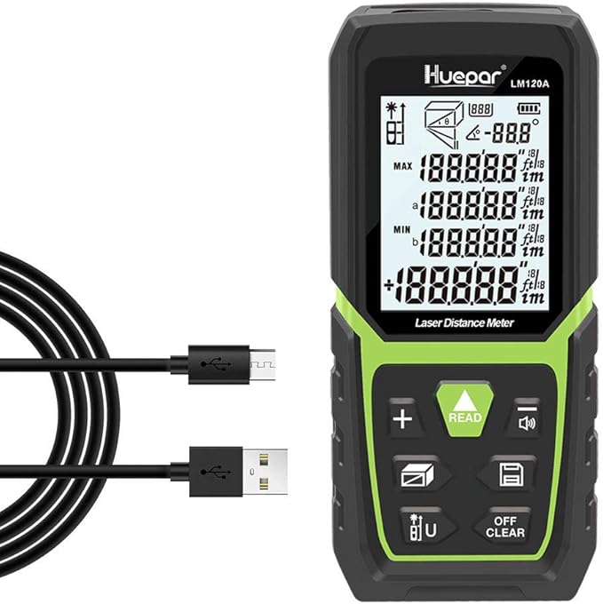 Huepar Laser Distance Meter 393Ft by Huepar