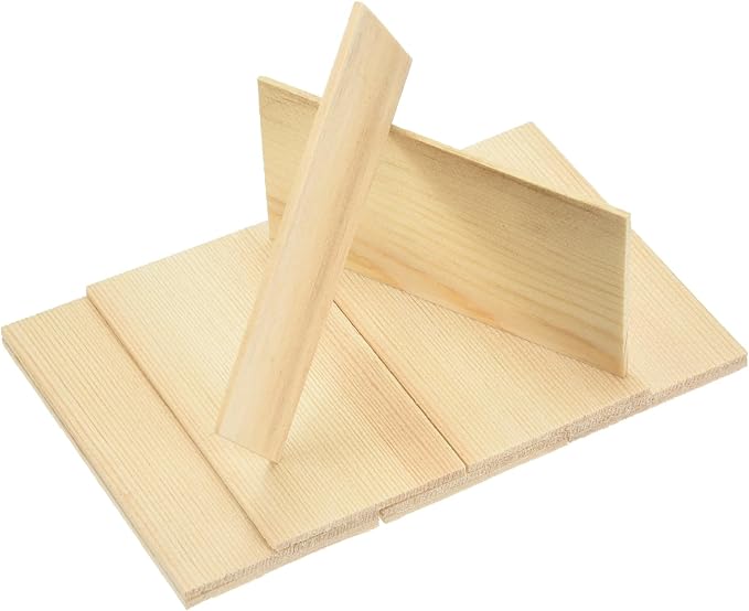 MECCANIXITY 10Pcs Wood Strips Slats, 5/64" x 2" x 4" Thin Wood Sticks Flat by MECCANIXITY