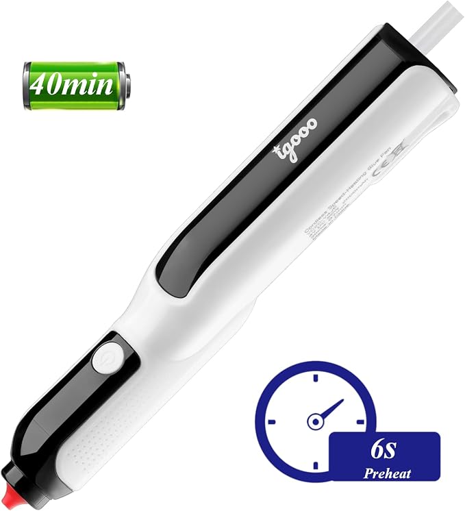 Cordless Glue Pen, Mini Hot Glue Gun, 6s Preheat, Automatic Glue Stick Feeding - Image 6