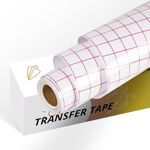 YRYM HT Transfer Tape for Vinyl -12" x 12 FT w/Red Alignment Grid Transfer Paper by YRYMHT
