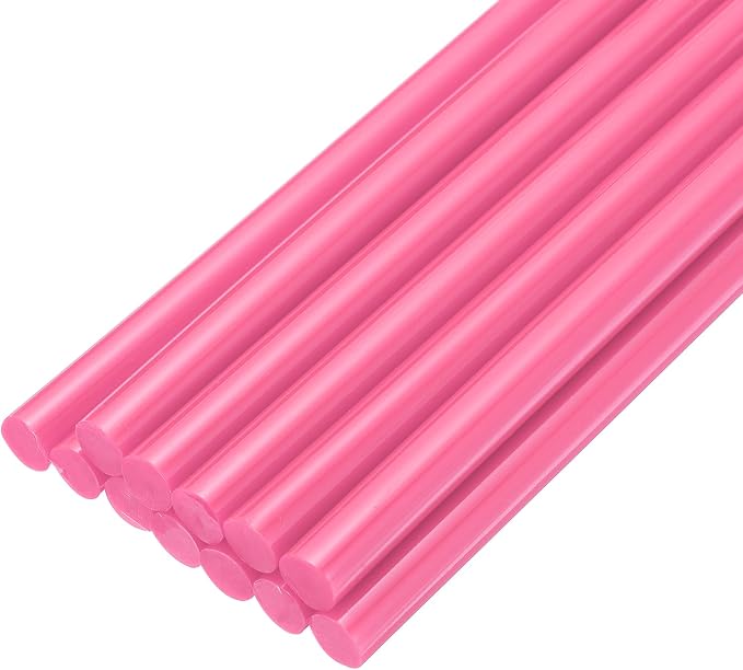 uxcell Mini Hot Glue Sticks for Glue Gun 7mm x 200mm Pink 12pcs by uxcell