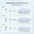 Meoflaw Adjustable Memory Foam Bed Pillows:King Size Shredded Foam Pillow Set - Image 5
