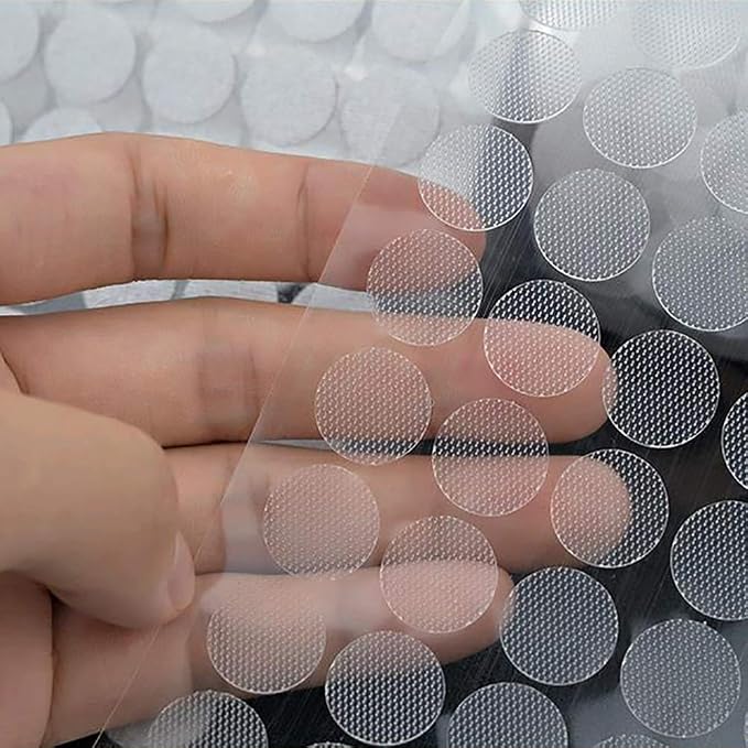 Self Adhesive Dots, Strong Adhesive 1000pcs 0.59" Diameter Sticky Nylon Dots - Image 3