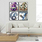 4 Pack Gnome Cross Stitch Kits for Adults Beginner, Counted Cross Stitch Kits - Image 4