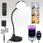 15W LED Desk Lamp with USB Charging Ports, Dimmable Table Lamp with 3 Color by Unknown