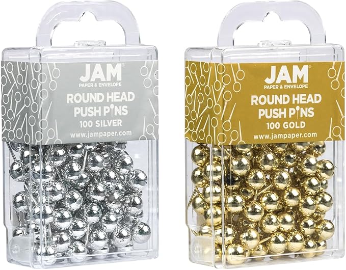 JAM PAPER Colorful Push Pins - Image 2