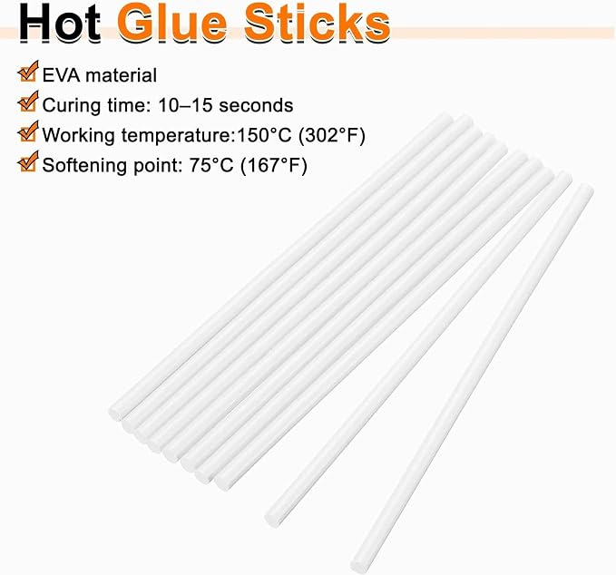 HARFINGTON 10pcs Hot Glue Sticks 0.28" Dia x 3.94" Long EVA Mini Hot Melt - Image 4