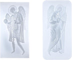 Art Molds for Polyclay Air Dry Clay Plaster, 2 Carved Archangel Symbols - Image 6