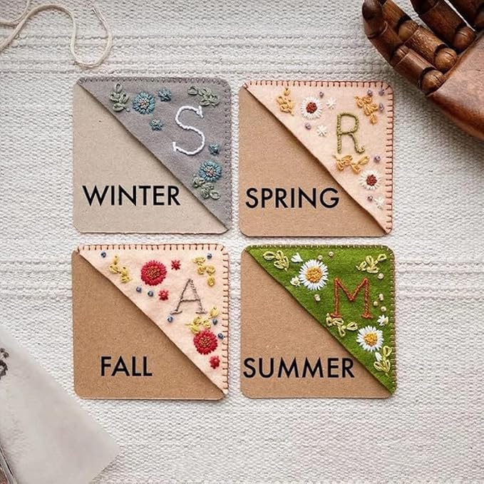 MOTEERLLU Personalized Hand Embroidered Corner Bookmark - Image 4