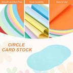MECCANIXITY 24 Pcs Circle Card Stock, 8.3 Inch Round Cutouts Paper Thick - Image 3