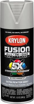 Krylon Fusion All-In-One Satin Spray Paint & Primer, Pewter Gray by Krylon%C2%AE