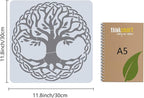 GORGECRAFT 12"X12" Large Tree of Life Templates Round Celtic Triquetra Knot - Image 2