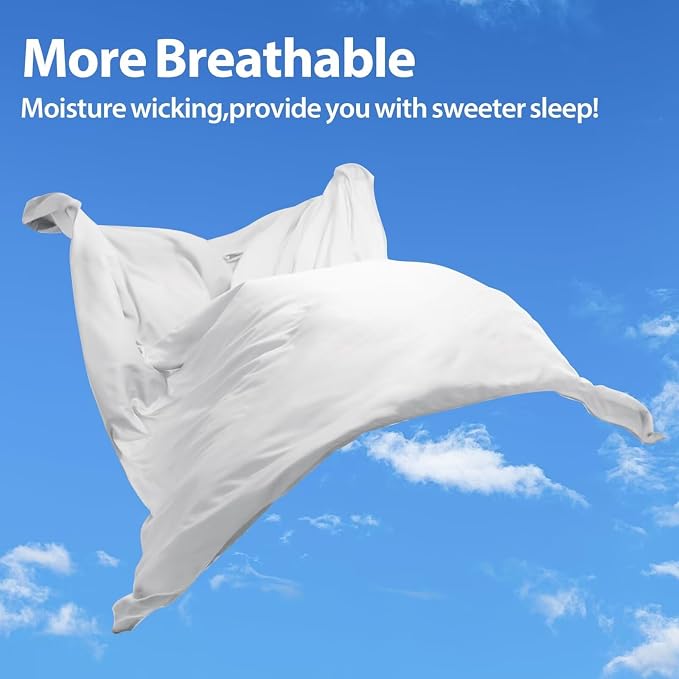 Bamboo Viscose Flat Sheets Only, 400 Thread Count Sateen Weave Queen Size Flat - Image 5