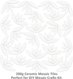 Artspac White Petal Ceramic Mosaic Tiles - Image 6