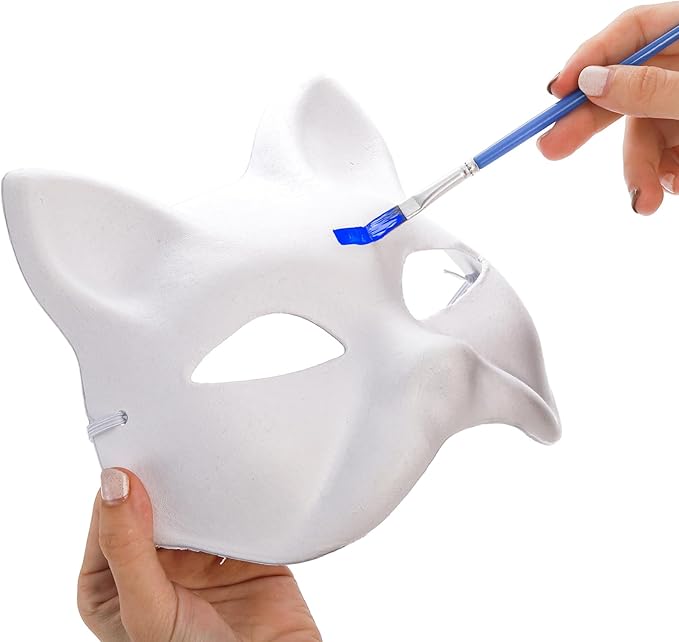 Nicunom 30 Pack Paper Mache Art Masks, DIY Blank Masks Paintable Masquerade - Image 4