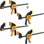 6" Mini Bar Clamps for Woodworking, 4-Piece One-Handed F Clamp/Spreader by ELEAD
