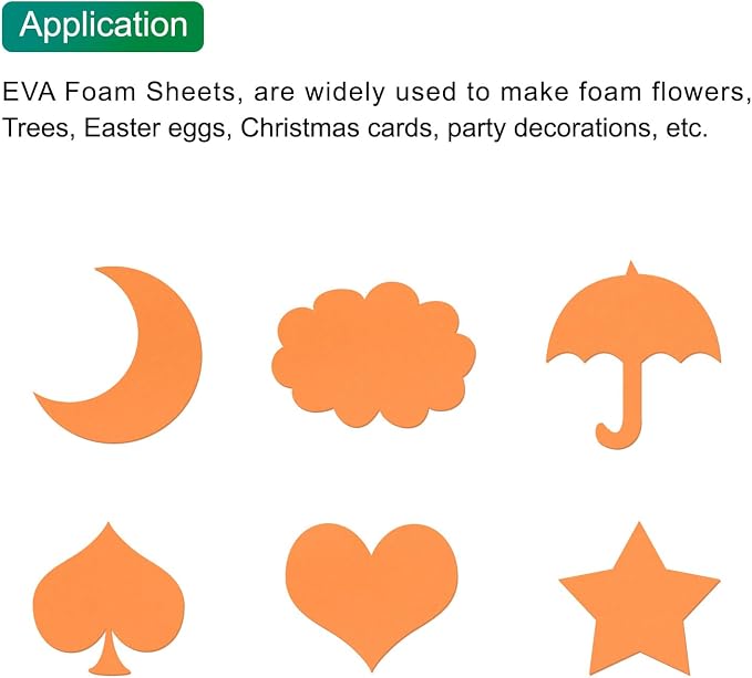 MECCANIXITY EVA Foam Sheets Orange 35.4 Inch x 19.7 Inch 2mm Thick Crafts Foam - Image 5