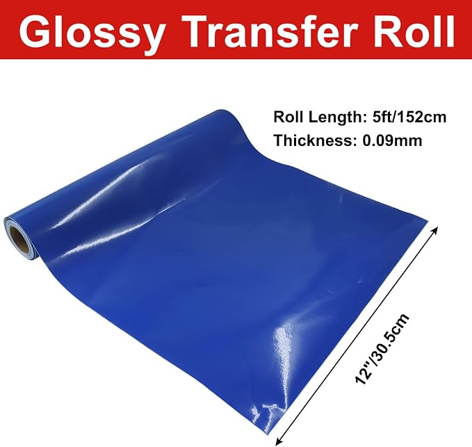 Luomorgo Royal Blue Permanent Vinyl Roll, 1 Roll | Glossy, Waterproof Adhesive - Image 2