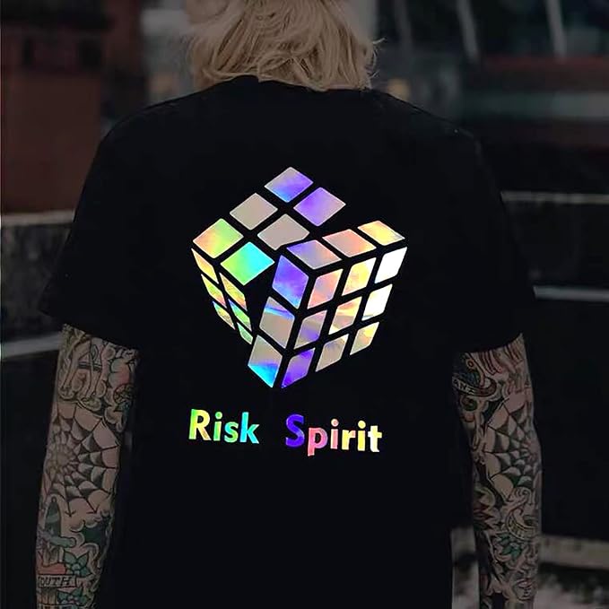 Holographic Heat Transfer Vinyl Metal Silver HTV Holographic Vinyl Rolls 12Inch - Image 2