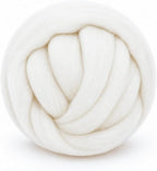 3.53oz Wool Roving: Needle Felting Wool White Roving Wool Felting Supplies Pure by Gipony
