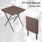 Folding Table, Square Folding Card Table - Image 3