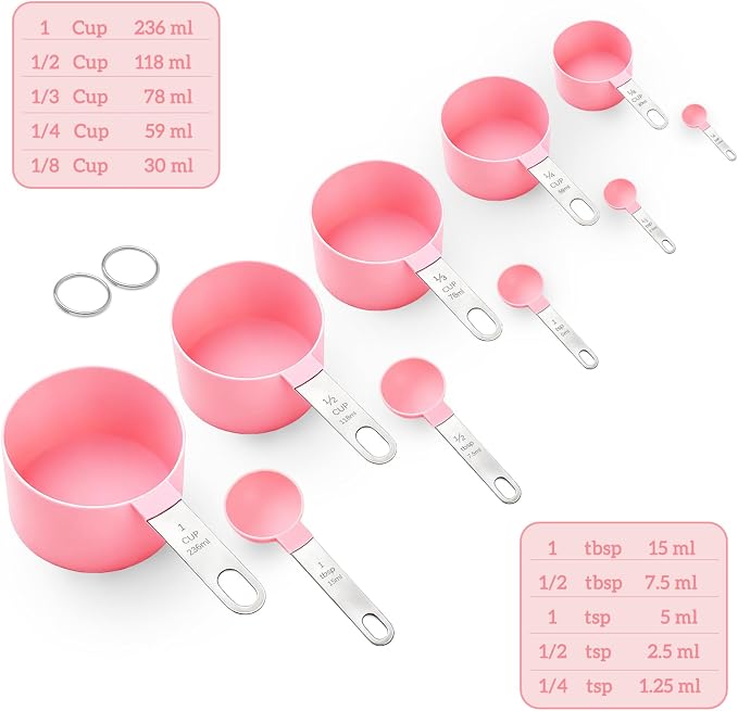 Measuring Cups and Spoons Set, 10 Pieces Stackable Measure Tools - Image 3