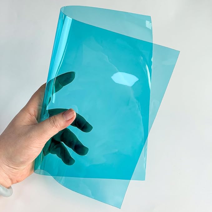 Transparent PVC Faux Leather Sheets, Glossy Waterproof Clear Vinyl Fabric - Image 5
