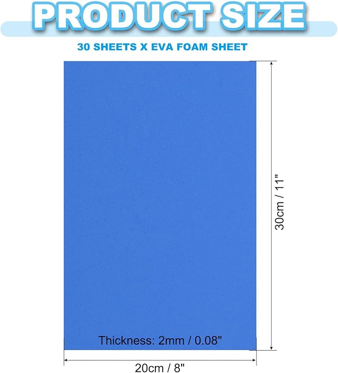 PATIKIL 30 Pack EVA Foam Sheets, Dark Blue - Image 2
