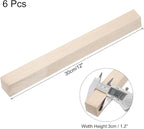 MECCANIXITY 6pcs Wood Sticks, 1.2"x 1.2" x 12" Rectangle Wooden Cube Wood - Image 2