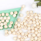 300pcs 20mm Wood Beads Natural Unfinished Round Wooden Loose Beads Wood Spacer - Image 6