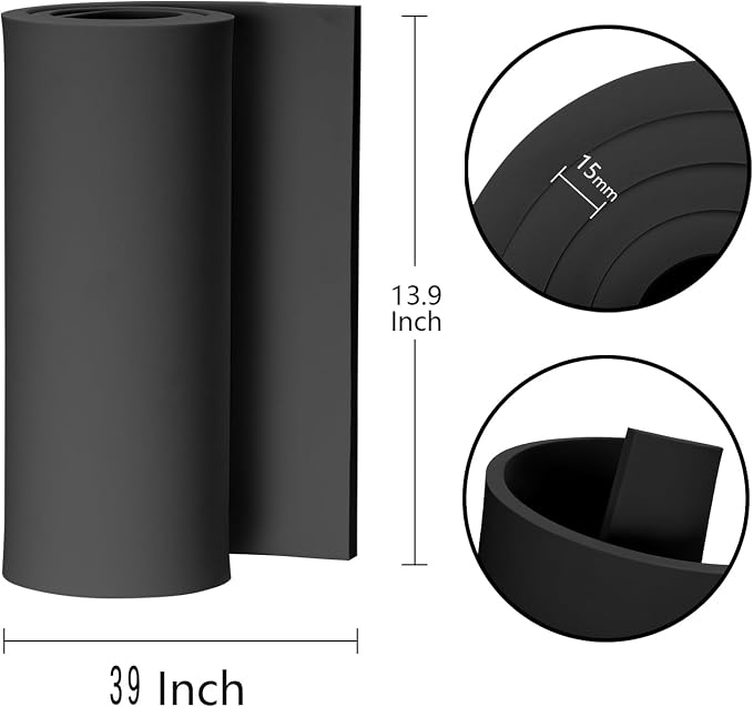 20mm Thick Black Eva Foam Cosplay Sheets roll, 13.9" x 39" Premium eva Craft - Image 2