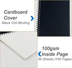 DSTELIN Blank Spiral Notebook, Soft Cover, Sketch book, 100 Pages / 50 Sheets - Image 7